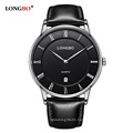 LONGBO 5015 Jiusko Analog Men's Divers Watch Quartz Movement Watch For Men Leather Classic Sport Casual Watches